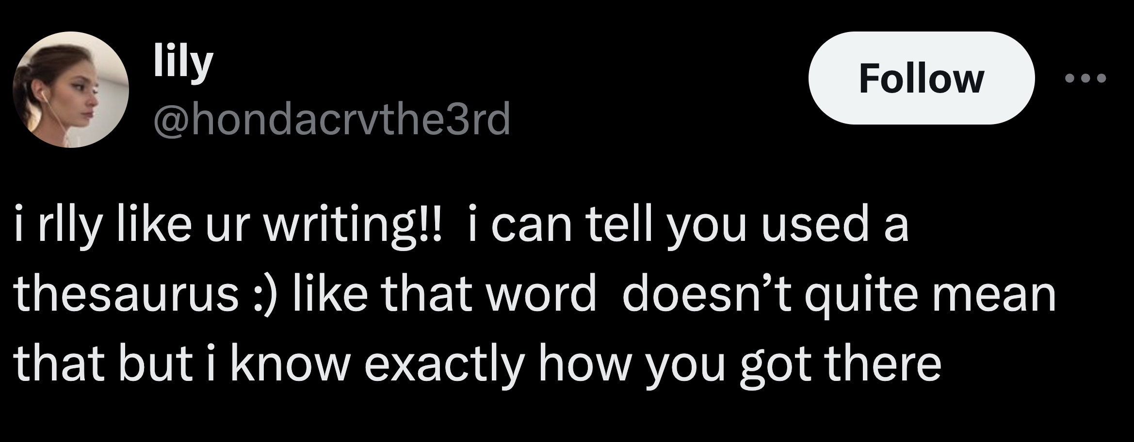 human action - lily i rlly ur writing!! i can tell you used a thesaurus that word doesn't quite mean that but i know exactly how you got there